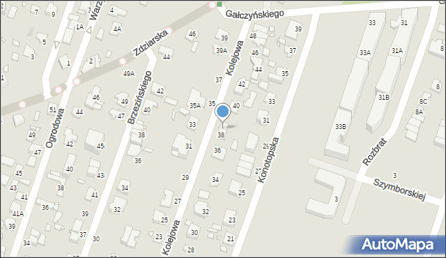 Pruszków, Kolejowa, 38A, mapa Pruszków