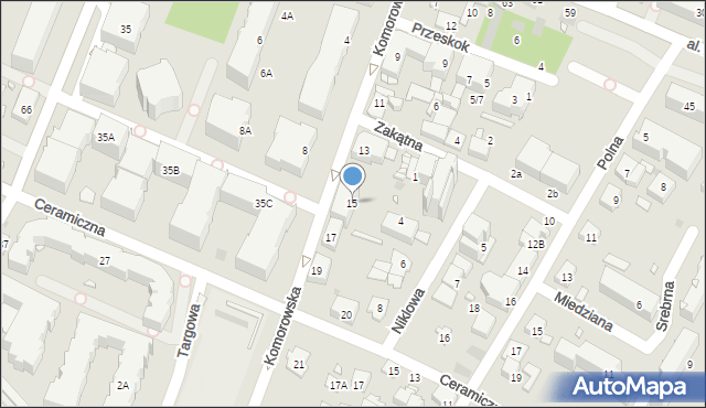 Pruszków, Komorowska, 15, mapa Pruszków