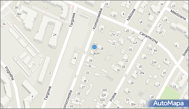 Pruszków, Komorowska, 27, mapa Pruszków
