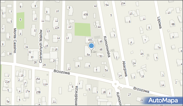 Pruszków, Komorowska, 52, mapa Pruszków