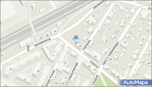 Pruszków, Kościuszki Tadeusza, gen., 58, mapa Pruszków