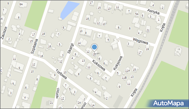Pruszków, Koksowa, 10, mapa Pruszków
