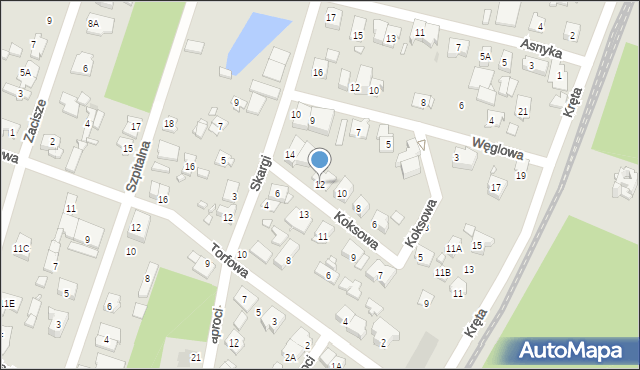 Pruszków, Koksowa, 12, mapa Pruszków
