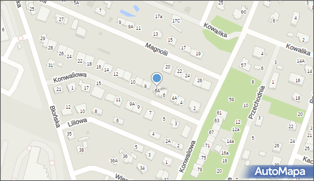 Pruszków, Konwaliowa, 6A, mapa Pruszków