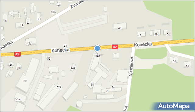 Przedbórz, Konecka, 54a, mapa Przedbórz