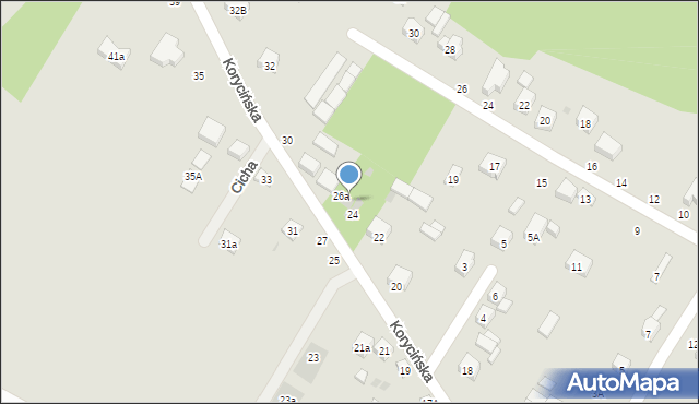 Przedbórz, Korycińska, 26, mapa Przedbórz