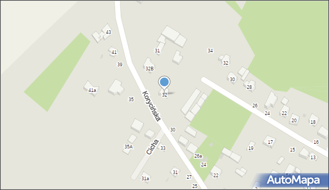 Przedbórz, Korycińska, 32A, mapa Przedbórz