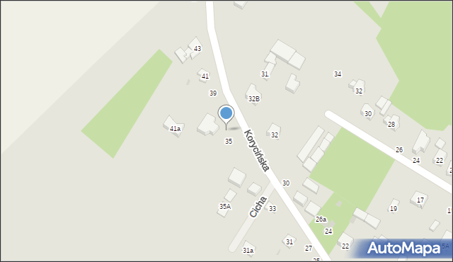 Przedbórz, Korycińska, 37, mapa Przedbórz