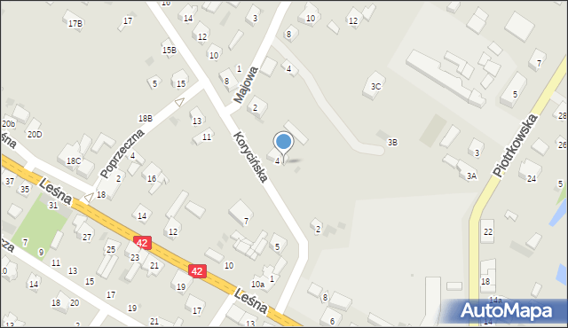 Przedbórz, Korycińska, 6, mapa Przedbórz