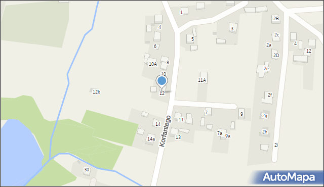 Przegędza, Korfantego Wojciecha, 12, mapa Przegędza