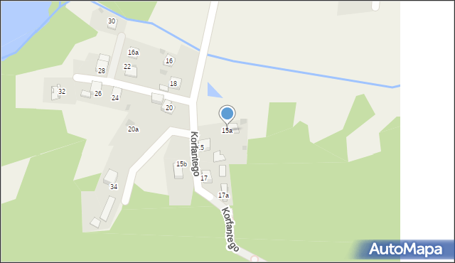 Przegędza, Korfantego Wojciecha, 15a, mapa Przegędza