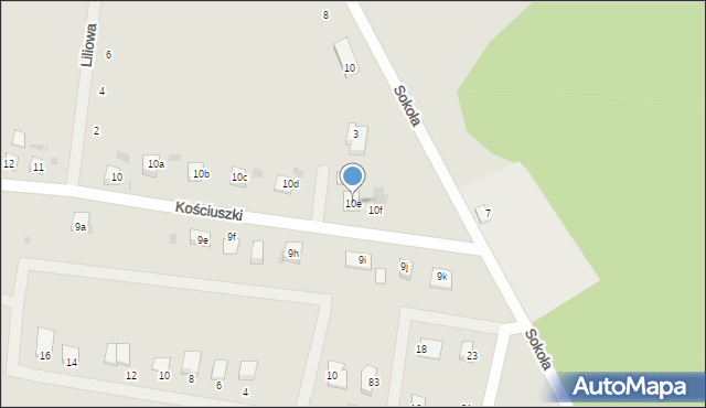 Przemków, Kościuszki Tadeusza, gen., 10e, mapa Przemków