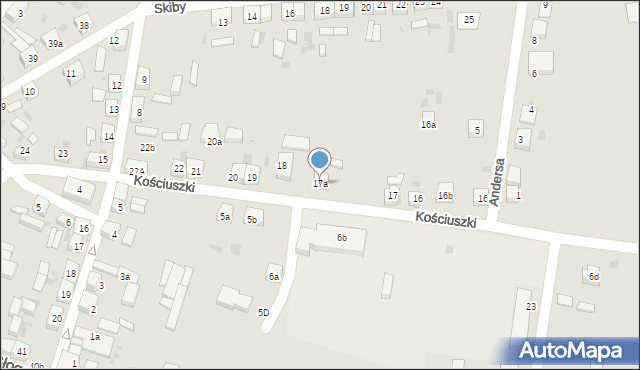 Przemków, Kościuszki Tadeusza, gen., 17a, mapa Przemków