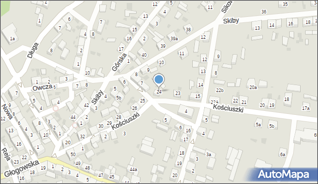 Przemków, Kościuszki Tadeusza, gen., 24, mapa Przemków