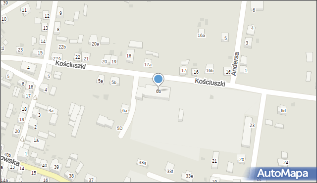 Przemków, Kościuszki Tadeusza, gen., 6b, mapa Przemków