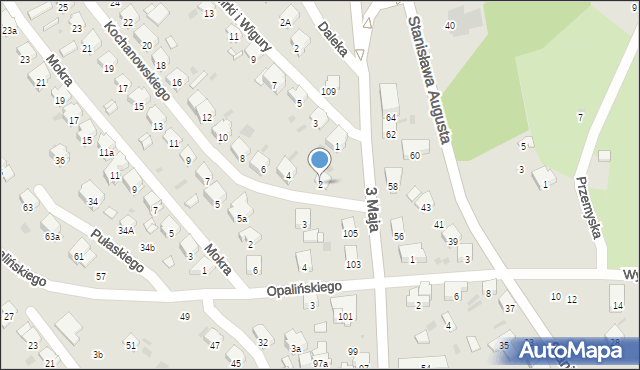 Przemyśl, Kochanowskiego Jana, 2, mapa Przemyśla