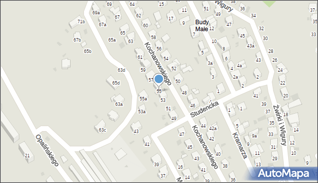 Przemyśl, Kochanowskiego Jana, 55, mapa Przemyśla