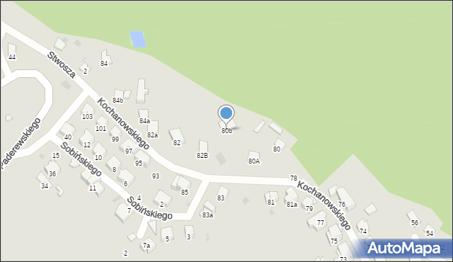 Przemyśl, Kochanowskiego Jana, 80b, mapa Przemyśla