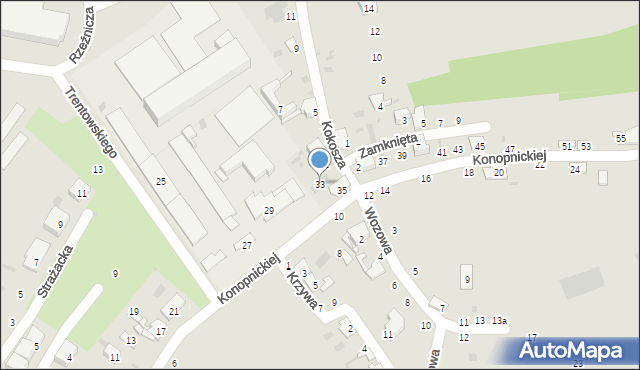 Przemyśl, Konopnickiej Marii, 33, mapa Przemyśla