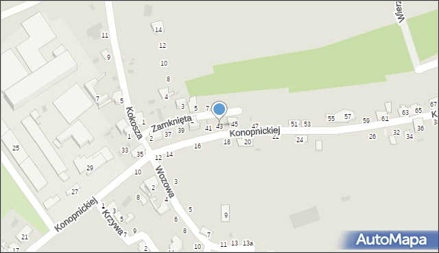 Przemyśl, Konopnickiej Marii, 43, mapa Przemyśla