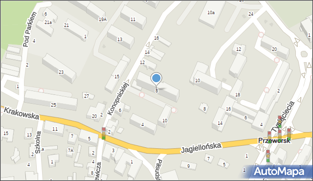 Przeworsk, Konopnickiej Marii, 8, mapa Przeworsk