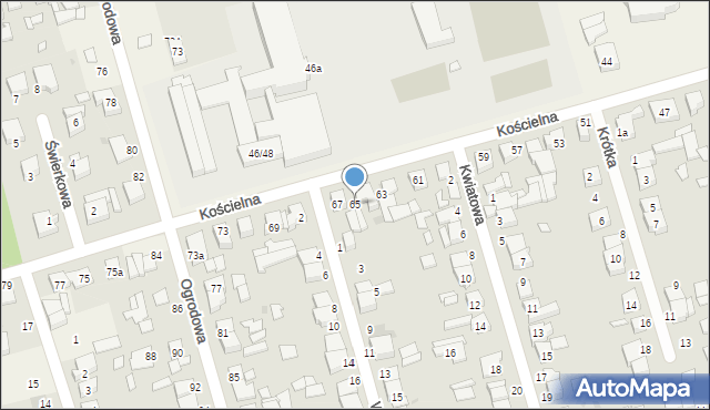 Przeźmierowo, Kościelna, 65, mapa Przeźmierowo