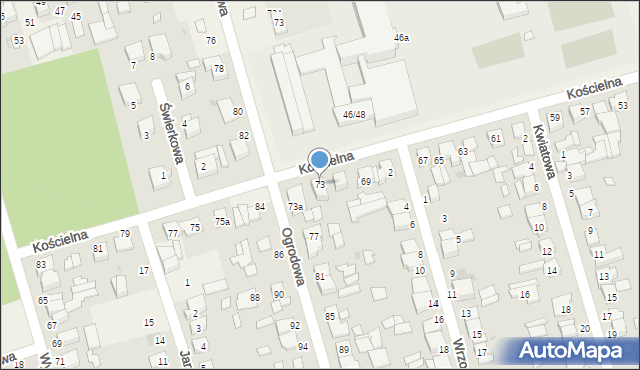 Przeźmierowo, Kościelna, 73, mapa Przeźmierowo