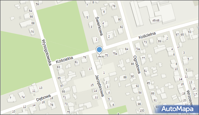 Przeźmierowo, Kościelna, 77, mapa Przeźmierowo