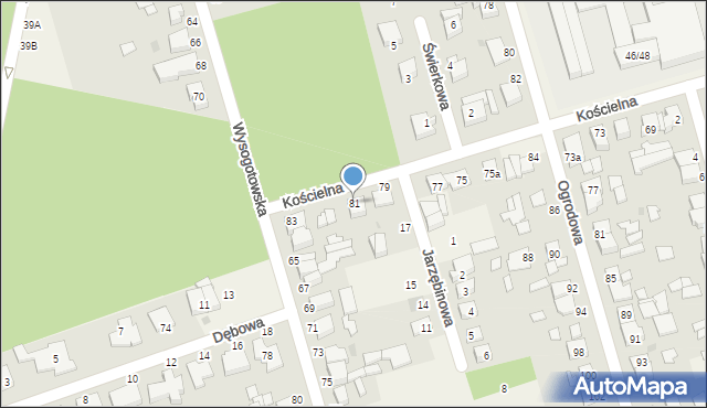 Przeźmierowo, Kościelna, 81, mapa Przeźmierowo