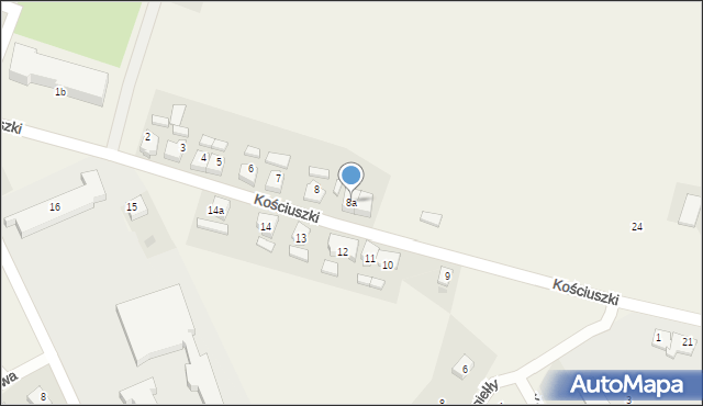 Przybiernów, Kościuszki Tadeusza, gen., 8a, mapa Przybiernów