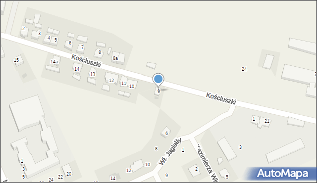 Przybiernów, Kościuszki Tadeusza, gen., 9, mapa Przybiernów