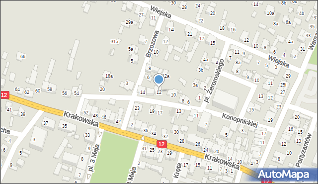 Przysucha, Konopnickiej Marii, 12, mapa Przysucha