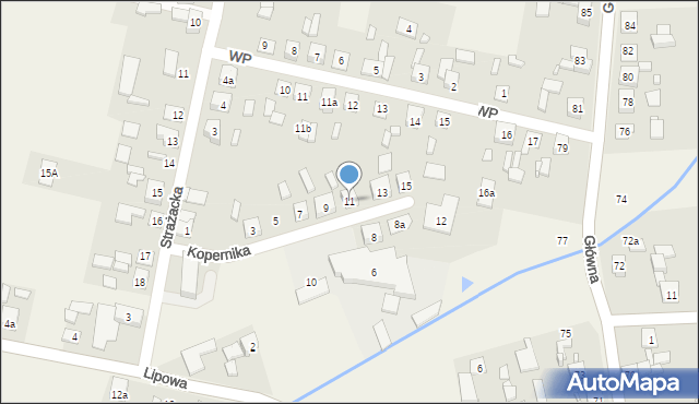 Psary, Kopernika Mikołaja, 11, mapa Psary