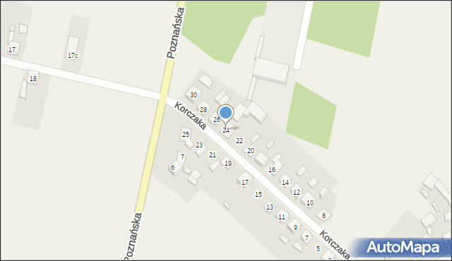 Psary, Korczaka Janusza, 24, mapa Psary