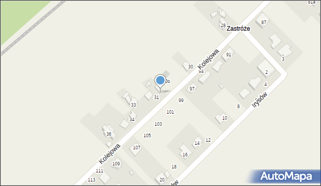 Psary, Kolejowa, 32, mapa Psary