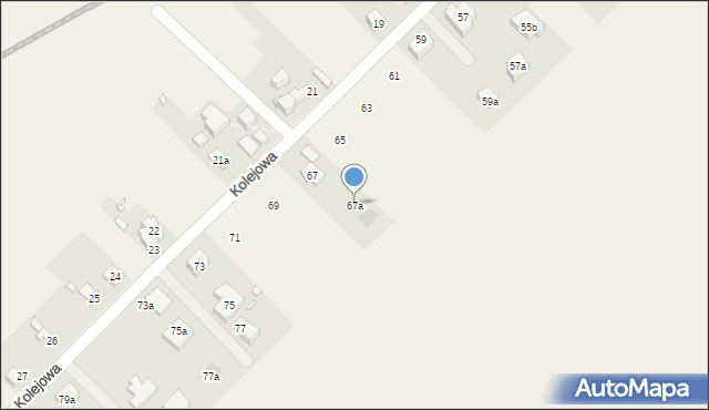 Psary, Kolejowa, 67a, mapa Psary