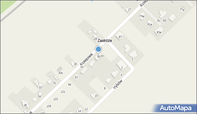 Psary, Kolejowa, 91, mapa Psary