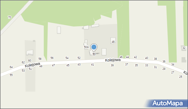 Psucin, Kolejowa, 50, mapa Psucin