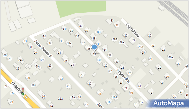 Pszczółki, Kopernika Mikołaja, 33, mapa Pszczółki