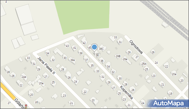 Pszczółki, Kopernika Mikołaja, 38A, mapa Pszczółki