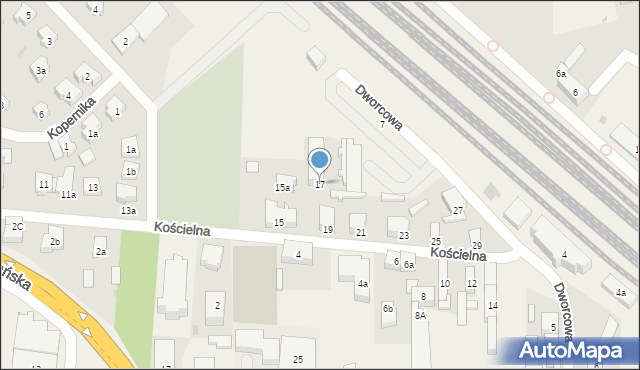 Pszczółki, Kościelna, 17, mapa Pszczółki