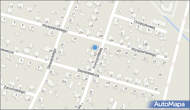 Pszczyna, Konopnickiej Marii, 22, mapa Pszczyny