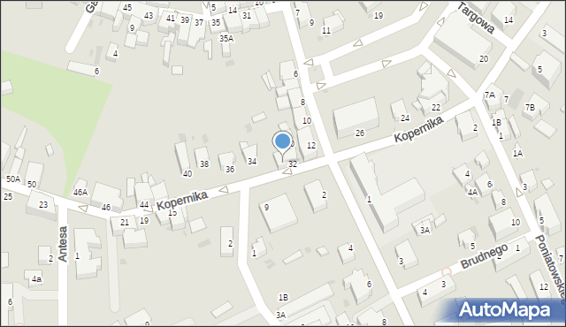 Pszczyna, Kopernika Mikołaja, 32A, mapa Pszczyny