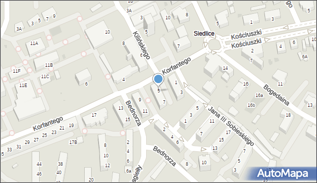 Pszczyna, Korfantego Wojciecha, 5, mapa Pszczyny