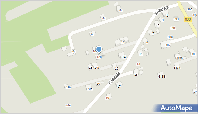 Pszów, Kołłątaja Hugo, 12B, mapa Pszów