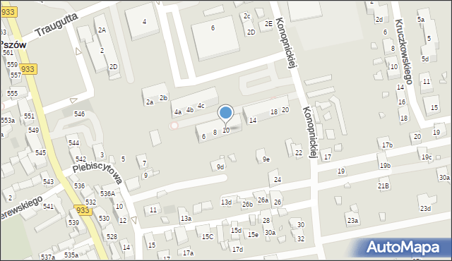 Pszów, Konopnickiej Marii, 10, mapa Pszów