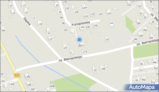 Pszów, Konopnickiej Marii, 102, mapa Pszów