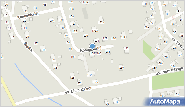 Pszów, Konopnickiej Marii, 104, mapa Pszów