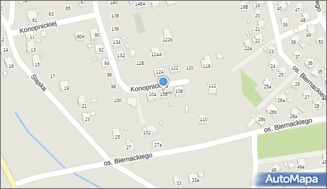 Pszów, Konopnickiej Marii, 106, mapa Pszów