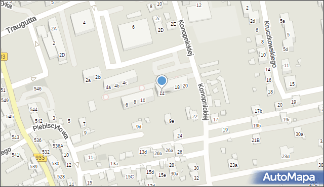 Pszów, Konopnickiej Marii, 14, mapa Pszów